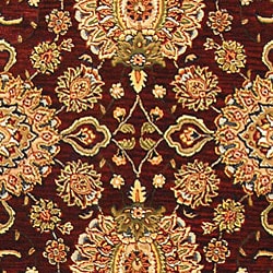 Handmade Treasures Burgundy/ Beige Wool and Silk Rug (8'6 x 11'6) Safavieh 7x9   10x14 Rugs