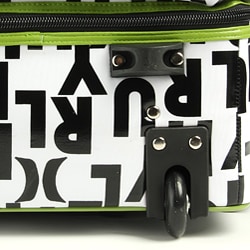 Hurley Upright Black/ Green Rolling Suitcase  