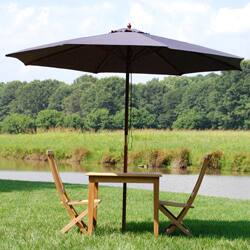 Shop Black Friday Deals On 9 Foot Patio Umbrella With Thick Wooden Pole Overstock 3721683