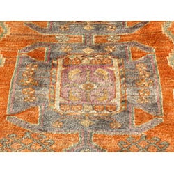 Persian Hamadan Orange/ Purple Rug (48 x 86)