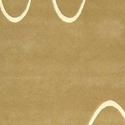 Handmade Soho Ellipses Beige New Zealand Wool Rug (9'6 x 13'6) Safavieh 7x9   10x14 Rugs