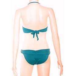 Despi Womens Turquoise Tahiti Bandeau Bikini  