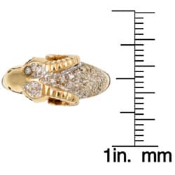 14k Gold 2/5ct TDW Diamond Rams Head Estate Ring (J, SI2) (Size 7