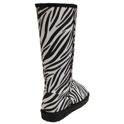 Glaze by Adi Women's Microsuede Faux Zebra Print Boots - 12297739 ...