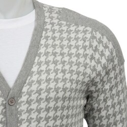 mens houndstooth cardigan