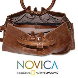 Honey Hoops Leather Handbag (Mexico)  