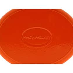 RARE RACHEL RAY Orange Enamel Oval Cast Iron Dutch Oven Kitchenware Camping  $19.99 - PicClick