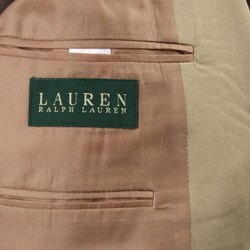 lauren khaki ralph suit cotton button