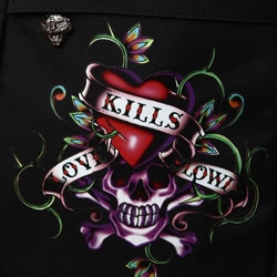 Ed Hardy Love Kills Slowly Black Laptop Sling Bag - 12664617 ...