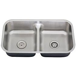 Ticor Stainless Steel 16 gauge Low Divide Undermount Kitchen Sink