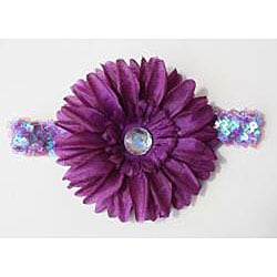 Headbandz Sequin Rhinestone Daisy Headband  