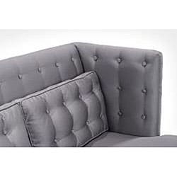 Modern Silver Satin Love Seat  