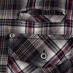 Burnside Mens Grey/ Purple Plaid Shirt  