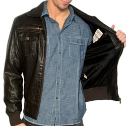 191 Unlimited Mens Faux Leather Jacket