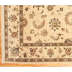 Afghan Hand knotted Beige Oushak Wool Rug (8'5 x 11'5) Herat Oriental 7x9   10x14 Rugs