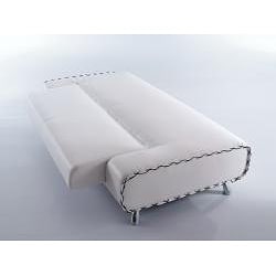 Lucas White Leather Sofa/ Sofabed  