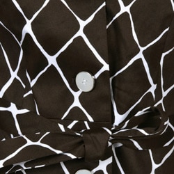 Signature by Larry Levine Brown Giraffe print Jacket Pant Suit 