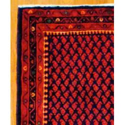 Persian Hand knotted Blue/ Red Tribal Hamadan Wool Rug (3'8 x 10'5) Runner Rugs