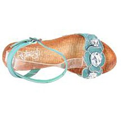 turquoise ankle strap sandals