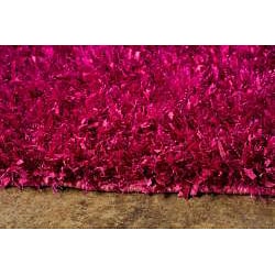 Woven Magenta Shag Area Rug (5' x 7' 6) - Bed Bath & Beyond - 6518924