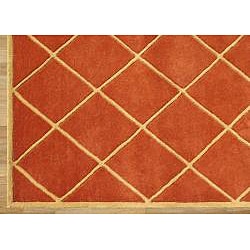 Hand tufted World Classic Rusty Orange Wool Rug (8' x 10') Alliyah Rugs 7x9   10x14 Rugs