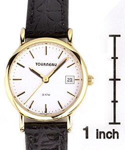 Tourneau Belair Women's Black Leather Strap Watch -  find not guilty  