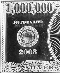 Silver 2003 Million Dollar Bill - Bed Bath & Beyond - 406899