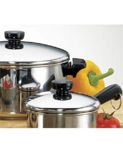 Revere 7-Piece 18/10 Stainless Steel Tri-Ply Bottom Cookware Set  : Home & Kitchen