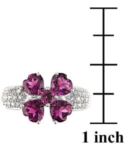 14k Gold 1/5ct Diamond and Heart Petal Pink Tourmaline Ring