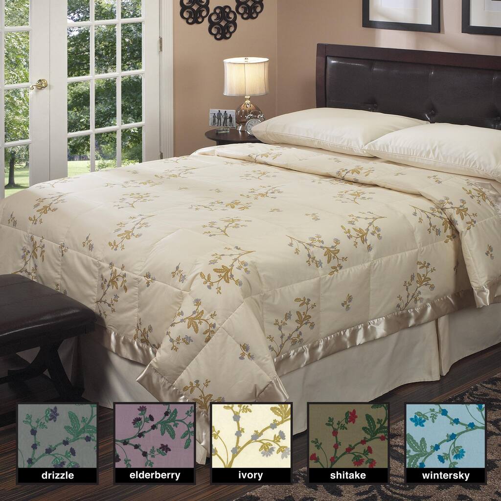 Oversized 350 Thread Count Floral Print Down Blanket