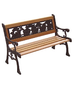 childs cast iron bench