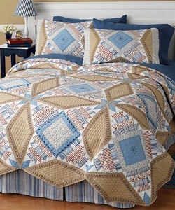 Cassidy Handcrafted All-cotton Quilt Set - Bed Bath & Beyond - 1710285