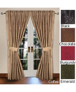 Shop Lambrequin Embroidered Pleated Pole Top 86 Inch Curtains