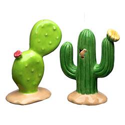 slide 1 of 1, Cactus Salt & Pepper Shaker Set