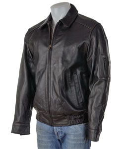 columbia leather bomber jacket