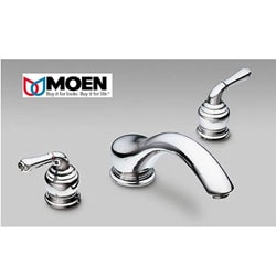 Shop Moen Monticello Roman Tub Faucet Set (Platinum ...