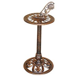 Cast Aluminum Pedestal Sun Dial - Bed Bath & Beyond - 1978699