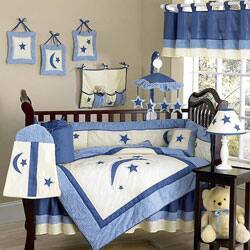 Shop Stars And Moons 12 Piece Crib Bedding Set Overstock 1989638