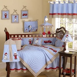 Fire truck baby bedding online