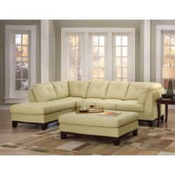 Tufted Leather Sectional Sofa And Large Ottoman Ping The Best Deals On Sofas Tufted Leather Sectional Sofa And Large Ottoman Ping The Best Deals On Sofas