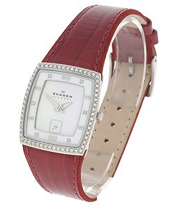 skagen women's watches leather strap