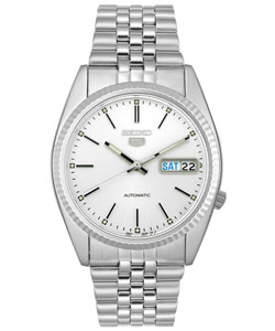 seiko silver dial watch