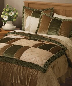 Shop Enhance Embroidered Velour Satin Comforter Set King Free