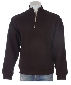 SDI Men's Ribbed Collar Quarter Zip Pullover | Overstock.com Shopping ...