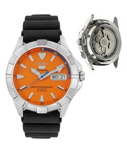 seiko 5 orange dial