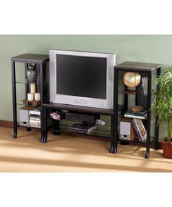 Shop Zebra Wood Flat Screen TV Stand - Free Shipping Today ...