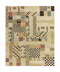Nourison Hand-tufted Kalahari Multicolor Wool Rug (3'9 x 5'9) - 3'9" x 5'9"