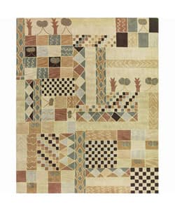 slide 1 of 1, Nourison Hand-tufted Kalahari Multicolor Wool Rug (3'9 x 5'9) - 3'9" x 5'9"