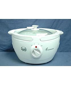 1.5 Quart Toast Master Electric Slow Cooker Ceramic Pot with Glass Lid - New