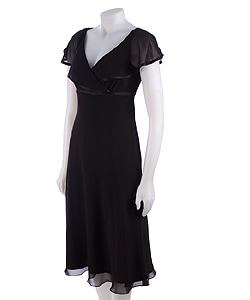 Liz Claiborne Black Chiffon Dress - 10719996 - Overstock.com Shopping ...